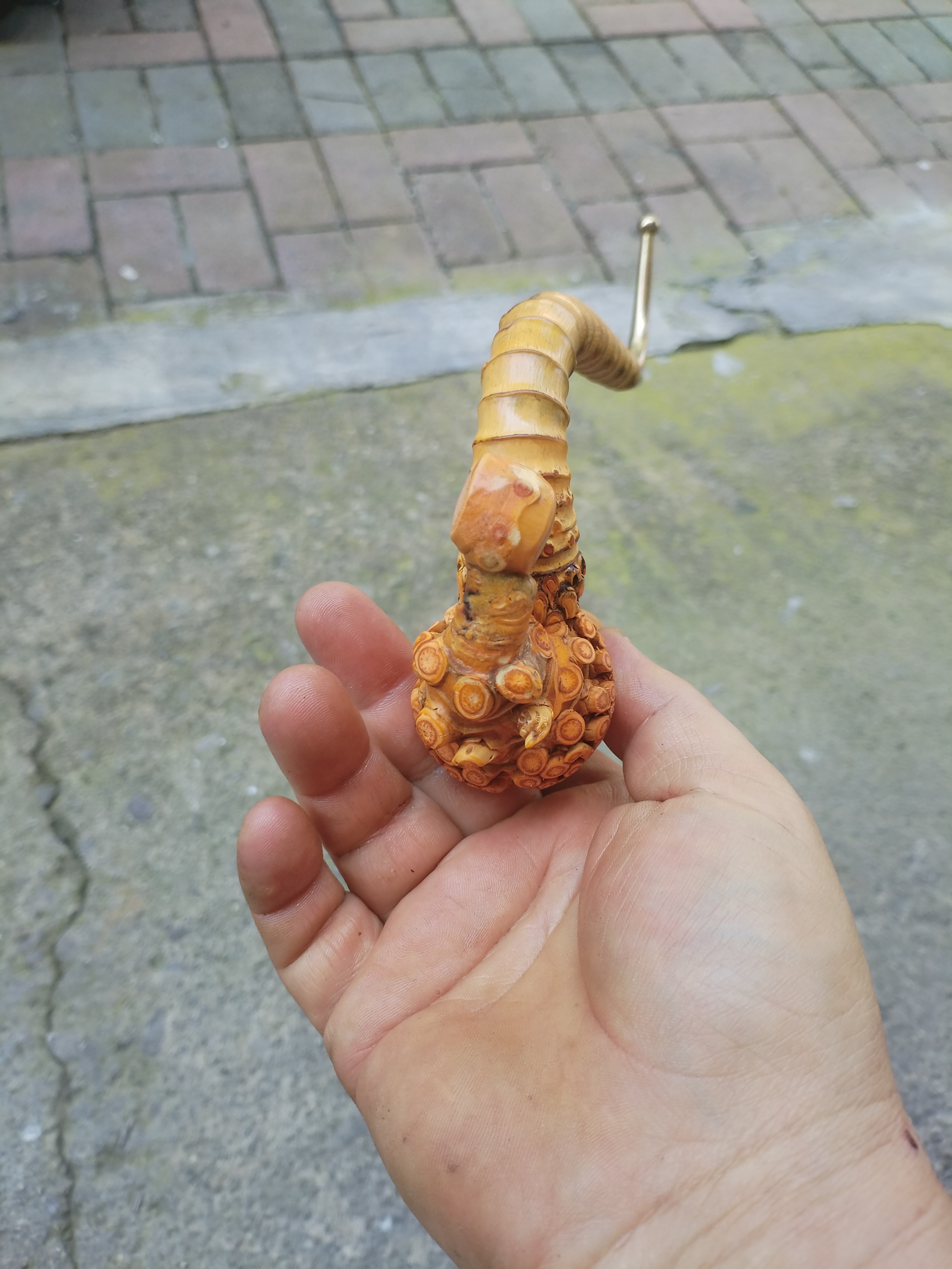 贵州原生态竹根手把件实物为准