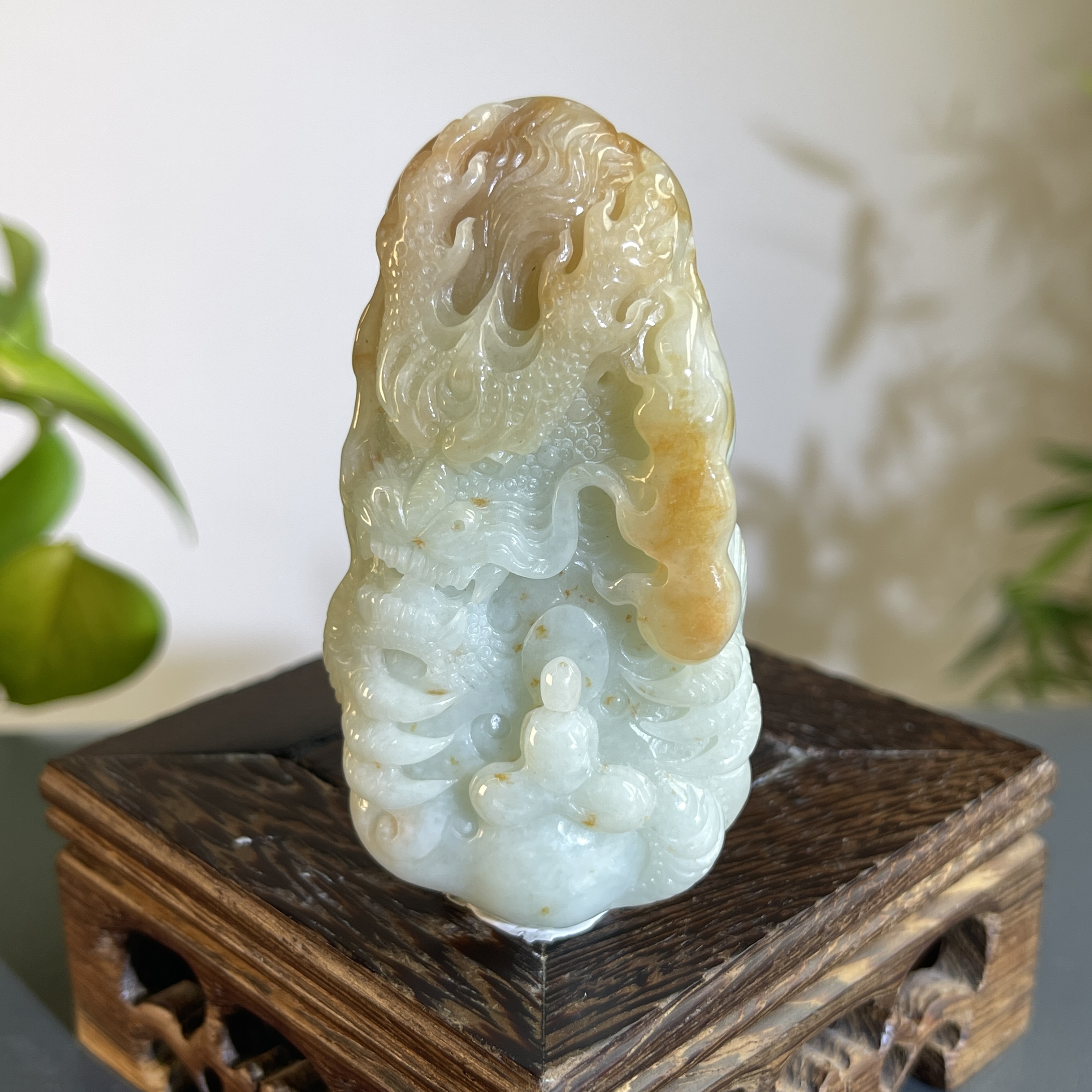 JCA25-117  天然缅甸A货翡翠 神龙护主