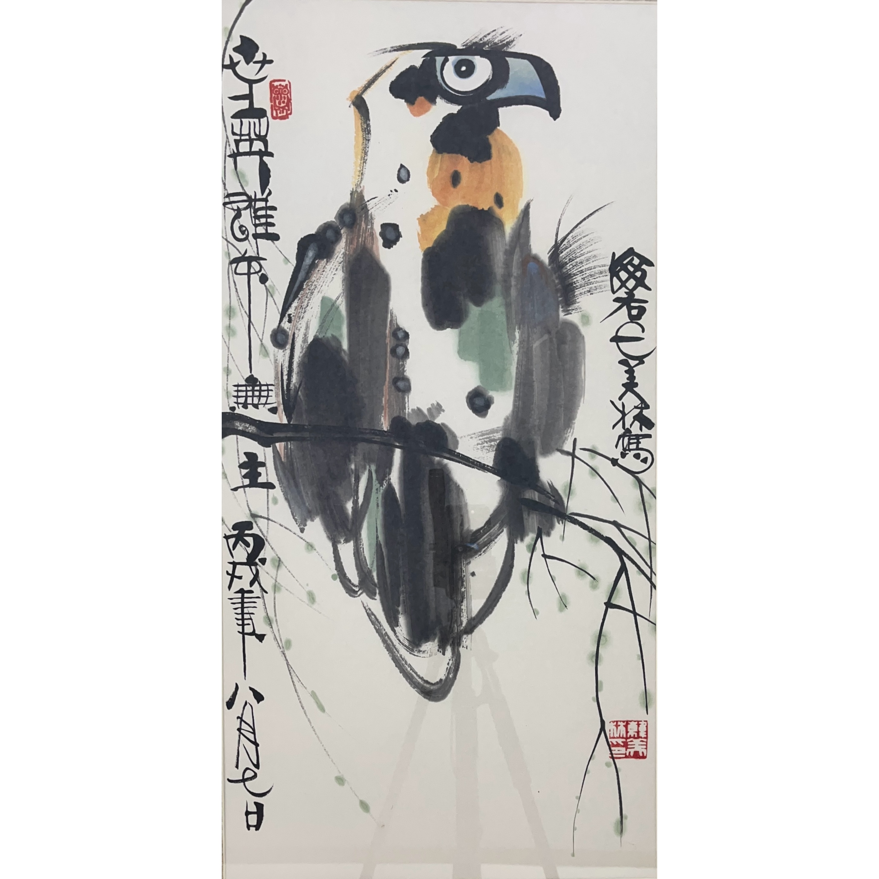 Lot 2089 韩美林 《花鸟画》68cm*35cm