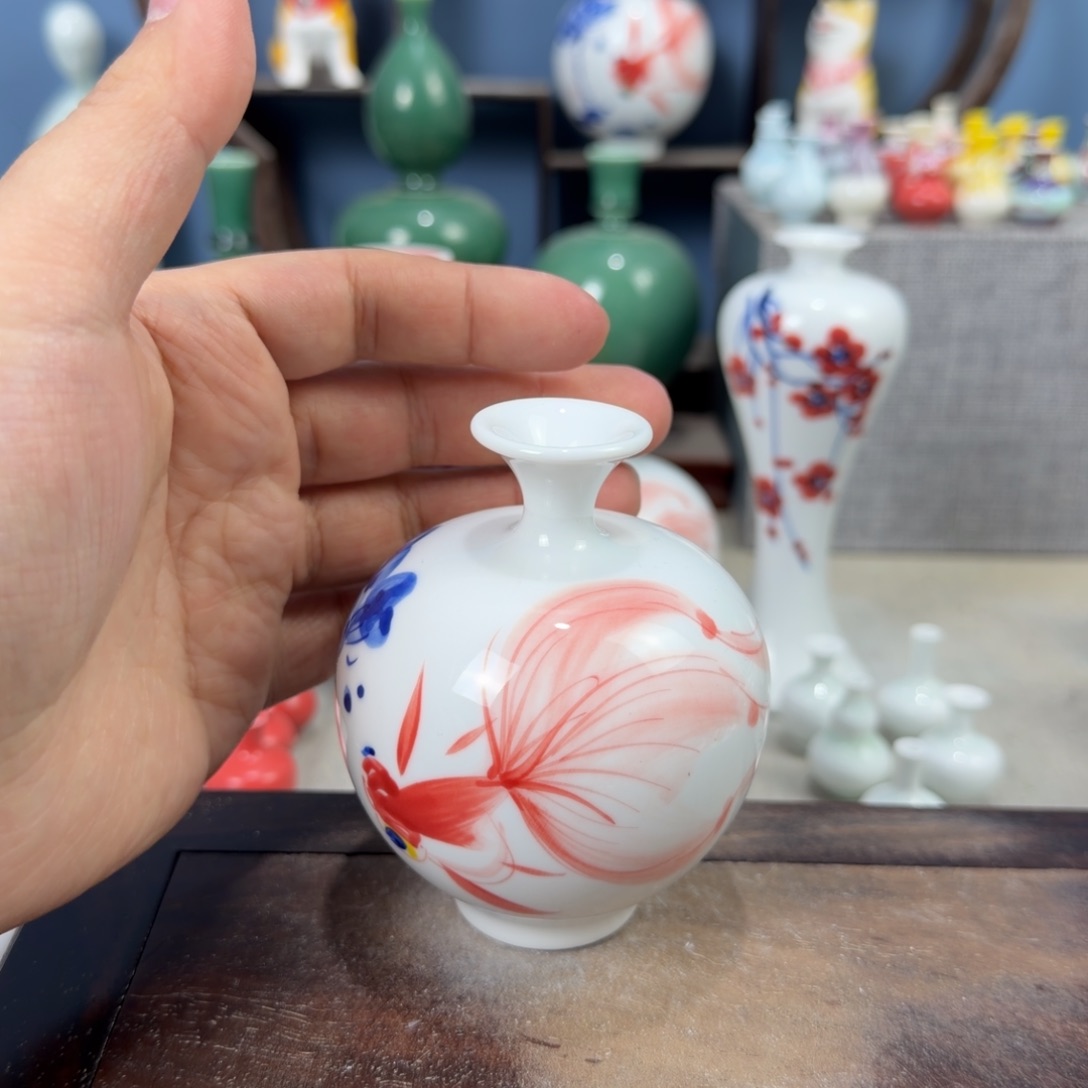 陶瓷手工小花器摆件