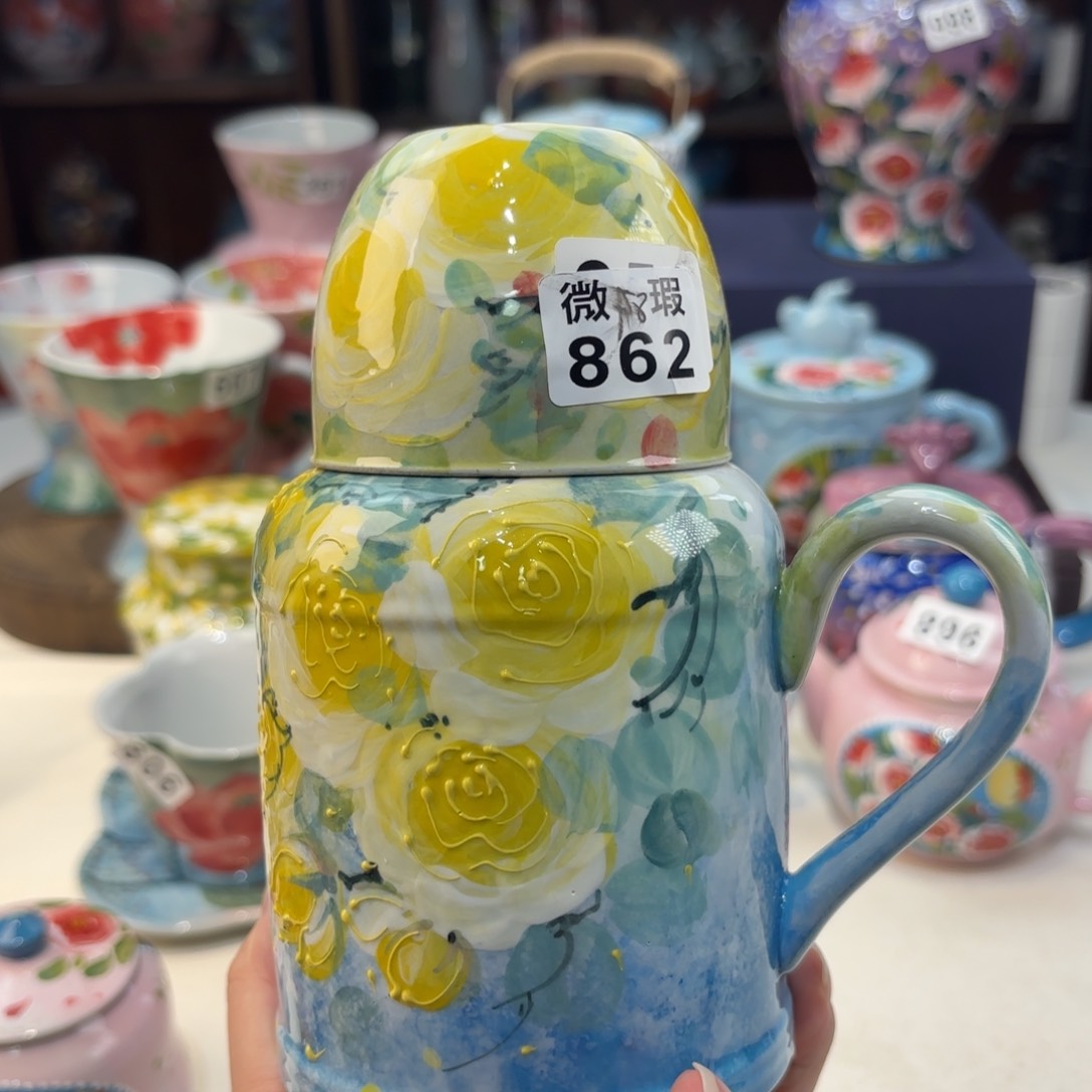 景德镇手绘高温釉下彩陶瓷茶具