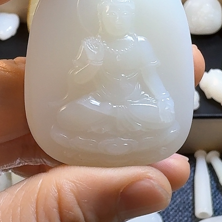 和田玉（白玉）颈饰未镶嵌勿*我