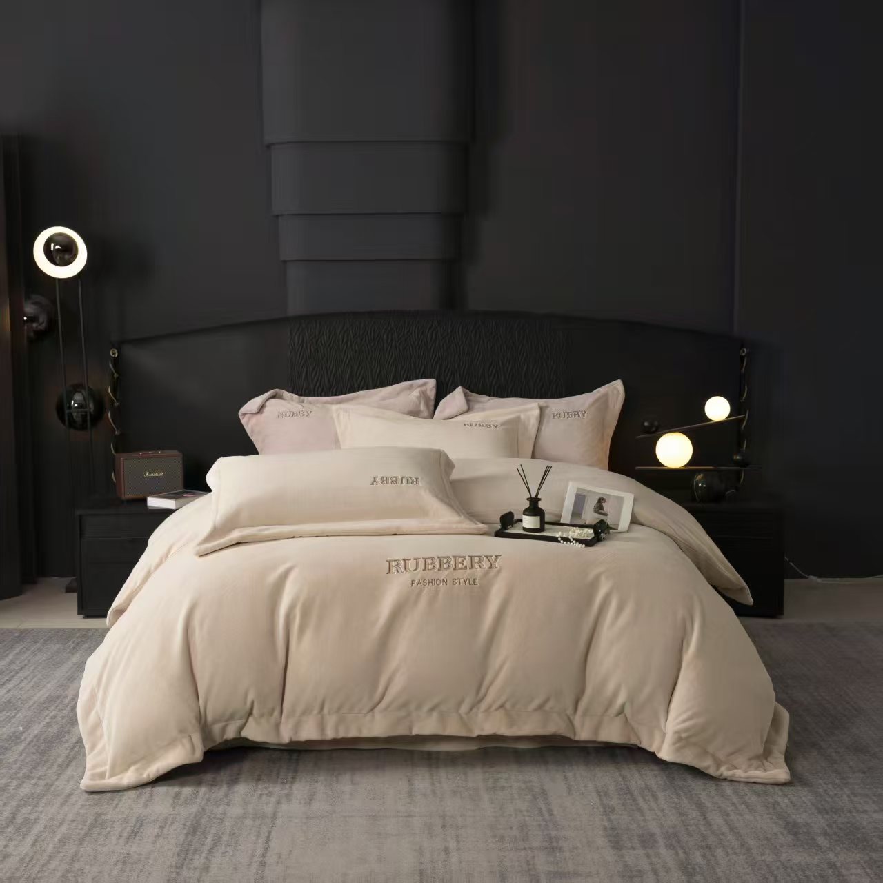 加绒加厚冬季四件套（颜色随机发）