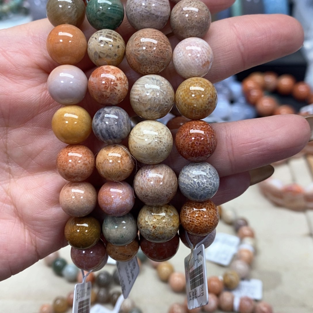 硅化珊瑚（珊瑚玉）手链未镶嵌初*60