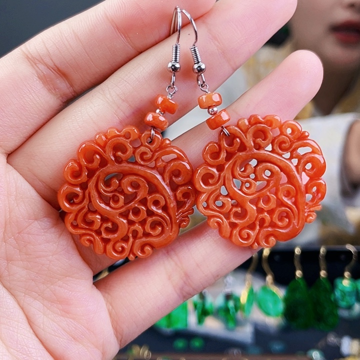 翡翠耳饰未镶嵌饰品