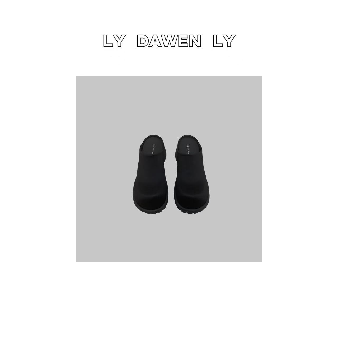 DAWEN  | 高端莱卡超软底厚底增高半拖鞋  X178#