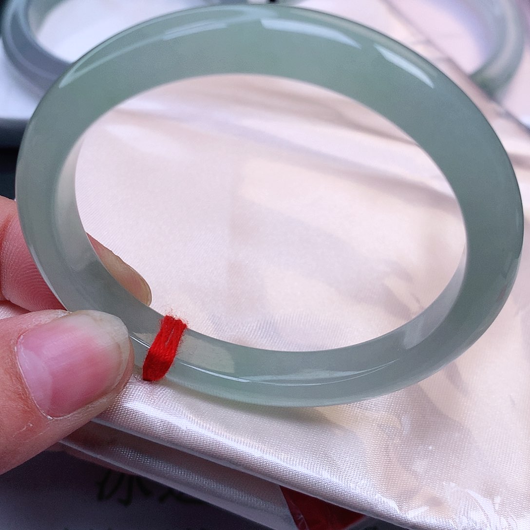 未镶嵌手镯（贵妃镯）翡翠A货翡翠甜绿1123号