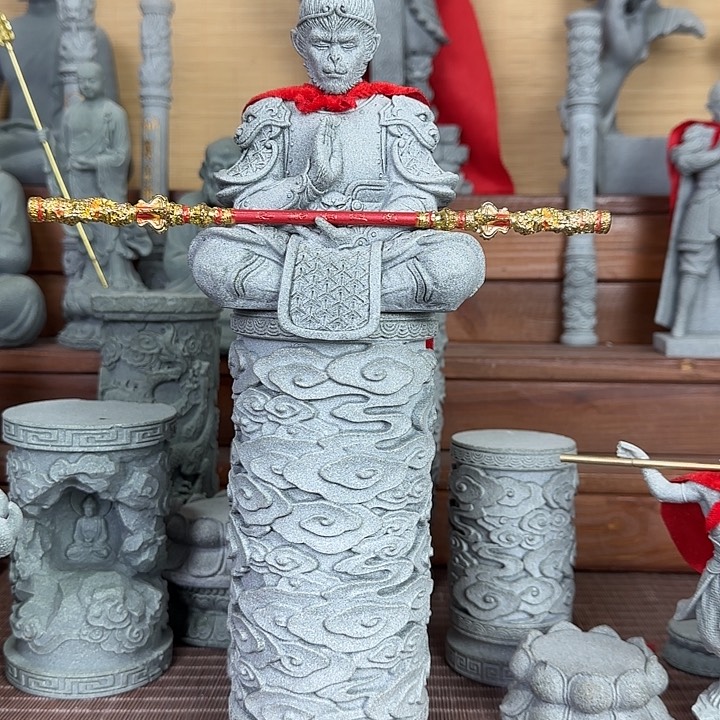 石材悟空大祥云柱