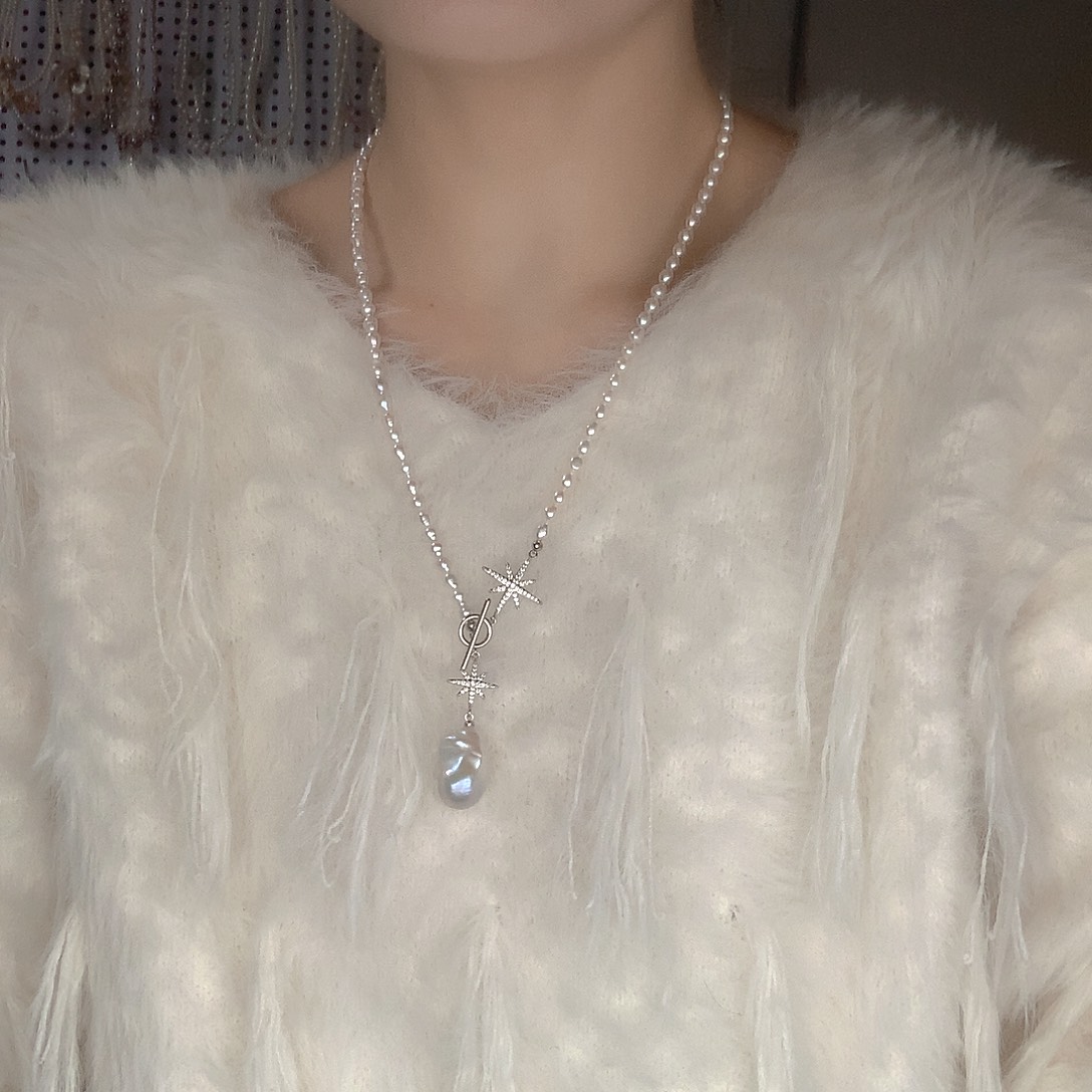 淡水珍珠耳饰银S925镶嵌