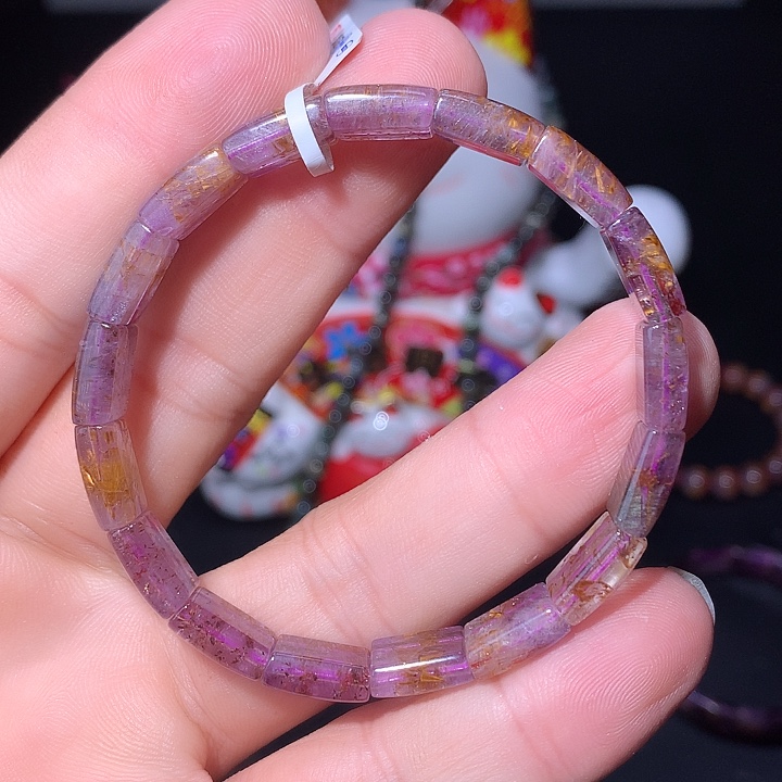 水晶镯牌未镶嵌紫钛镯牌