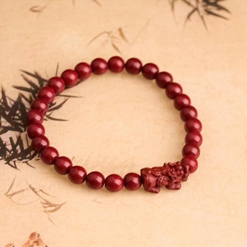 含辰砂工艺品含辰砂紫金砂貔貅朱砂男女同款时尚百搭