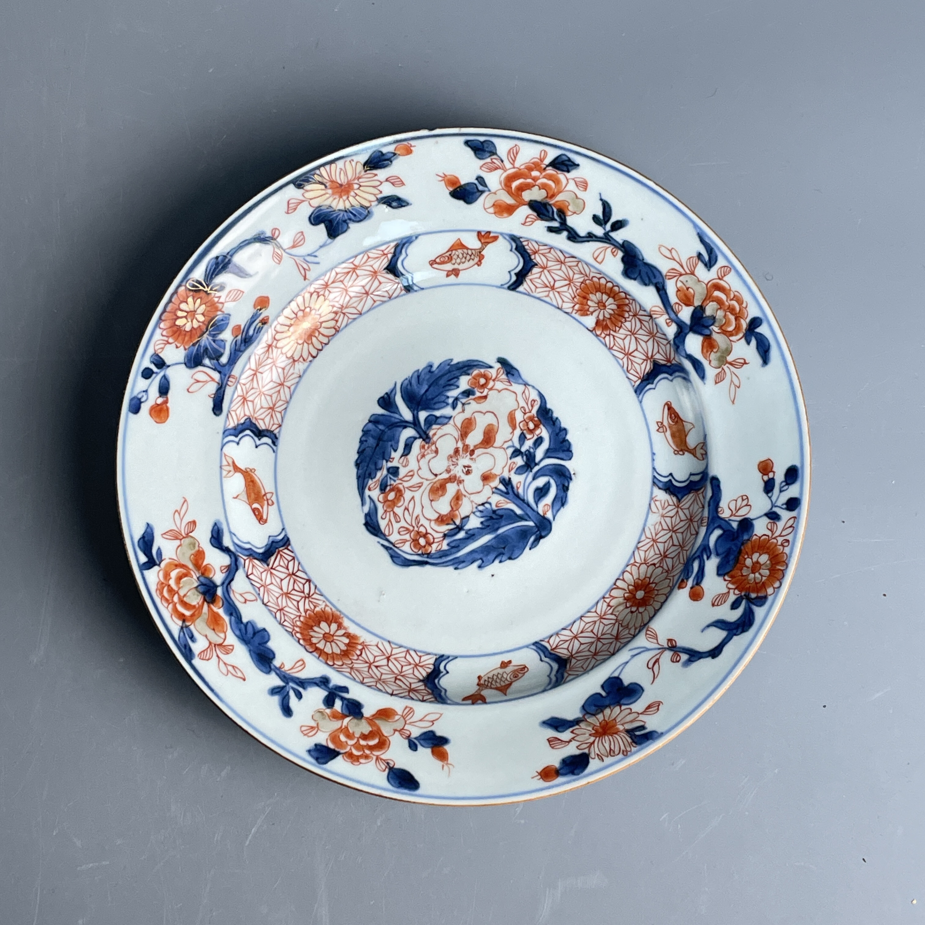 M25K6008289 - 清康熙青花加彩花卉纹盘20