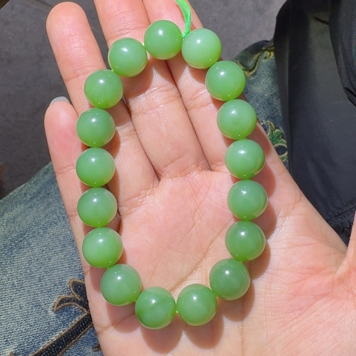 和田玉未镶嵌手串卡12