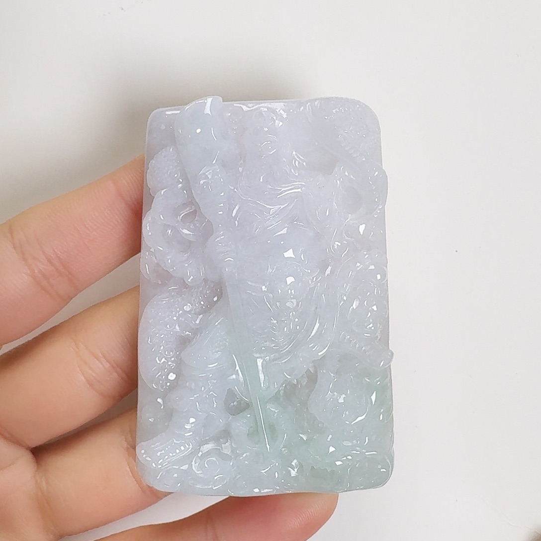 翡翠颈饰未镶嵌关公