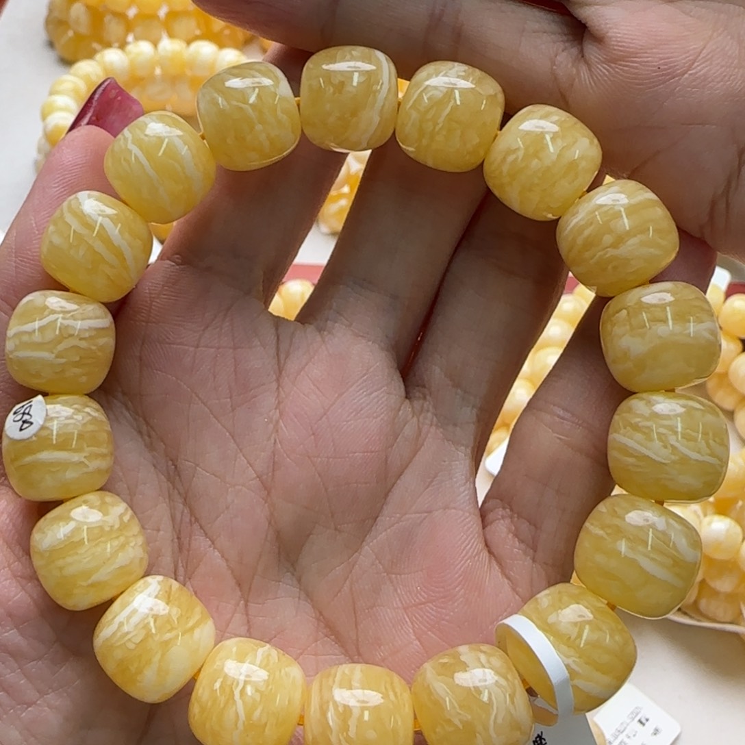 琥珀未镶嵌手链蜜蜡手串