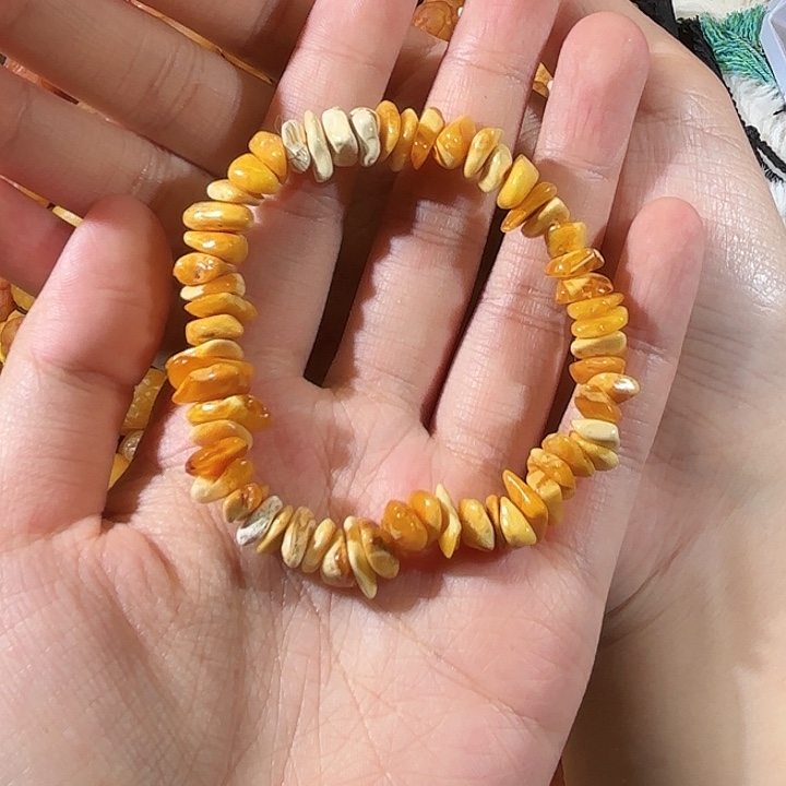 琥珀未镶嵌手链蜜蜡