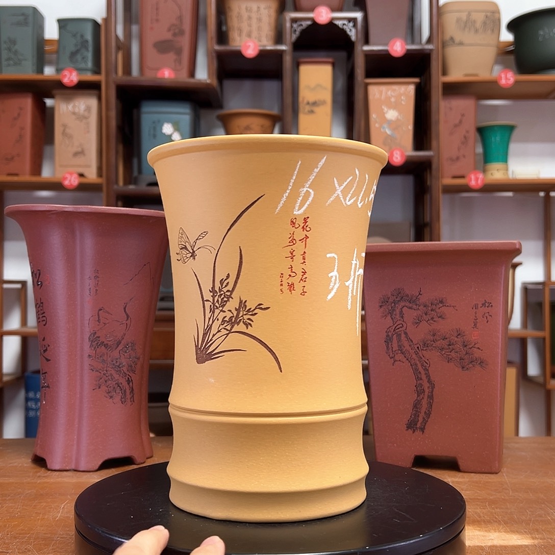 紫砂花盆周之夏精品紫砂花盆