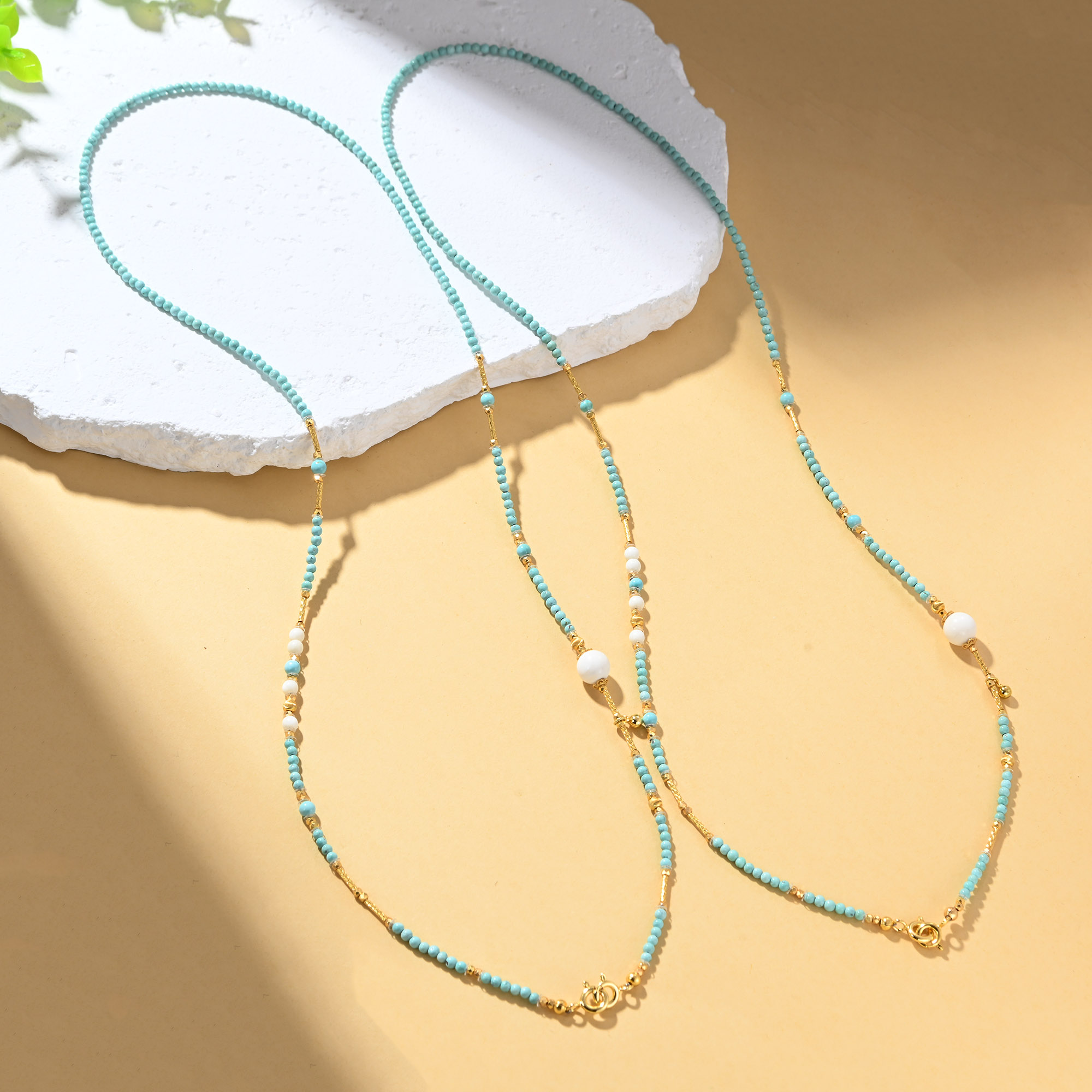 【婉葶珠宝】S925银绿松万能链（多样性发一）