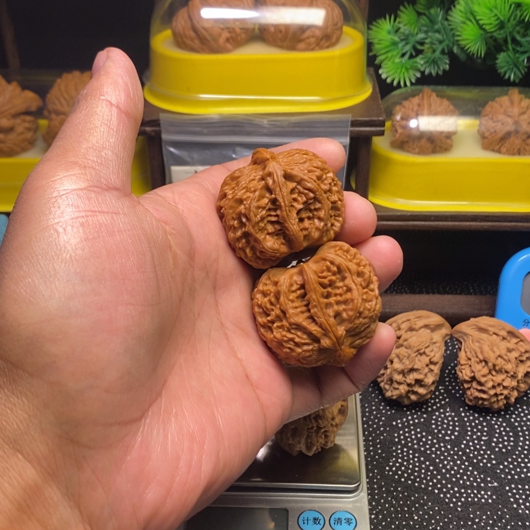 文玩核桃吊坠白狮子半壁43