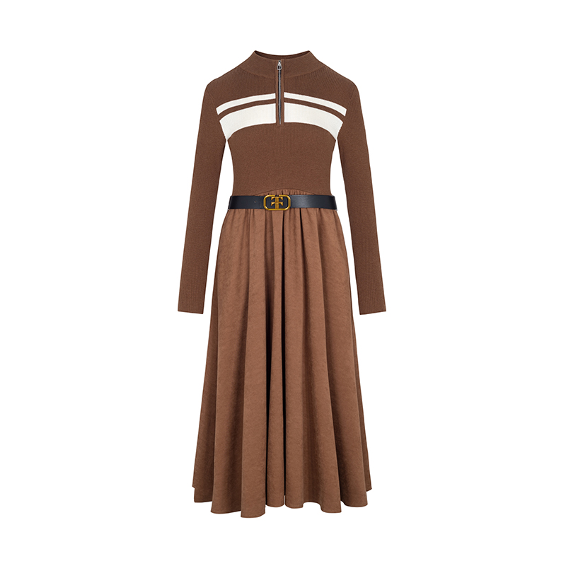 商场同款新品复古运动针织连衣裙N1910B34145