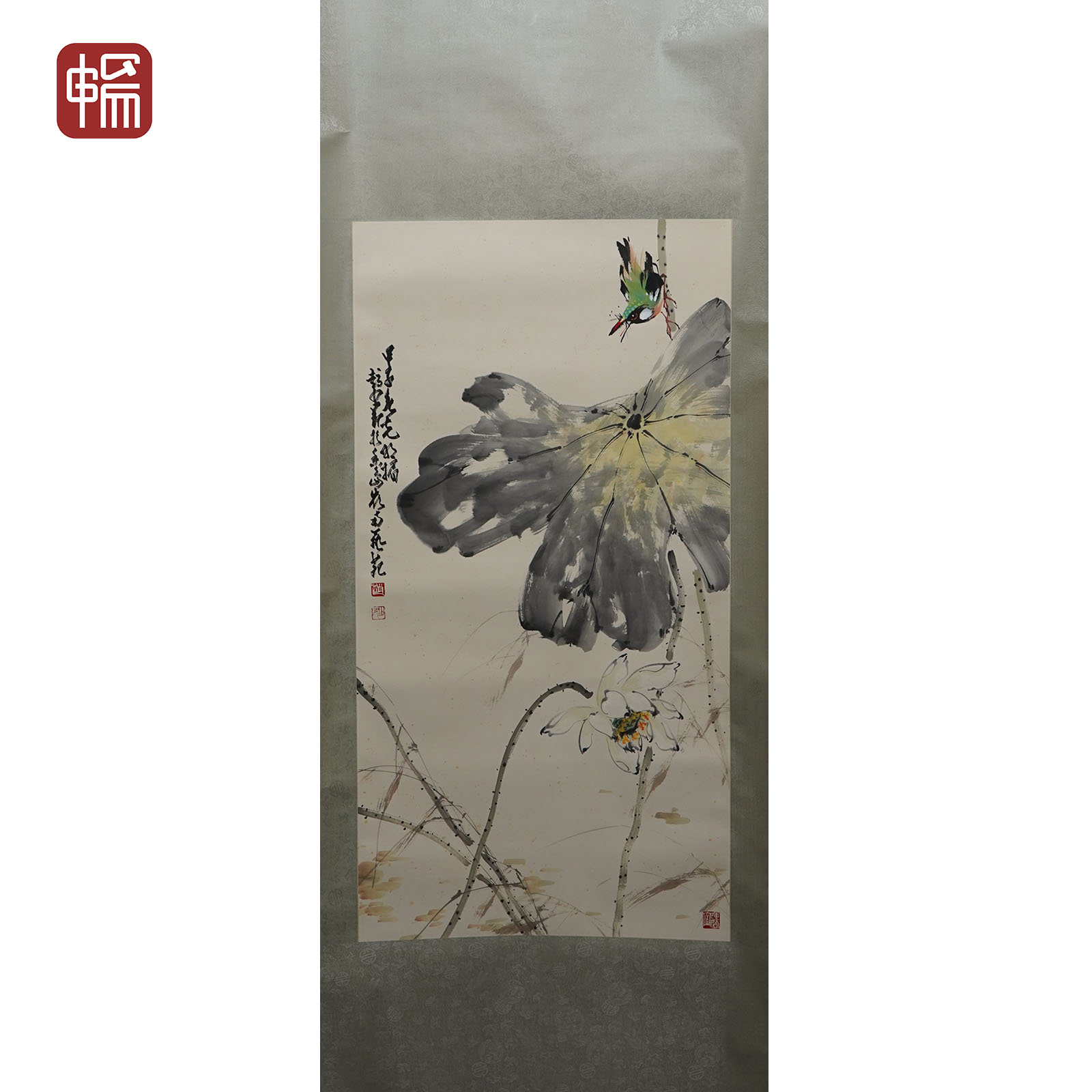 B035白荷翠鸟 赵少昂 99*52(4.63) 纸本立轴ZW