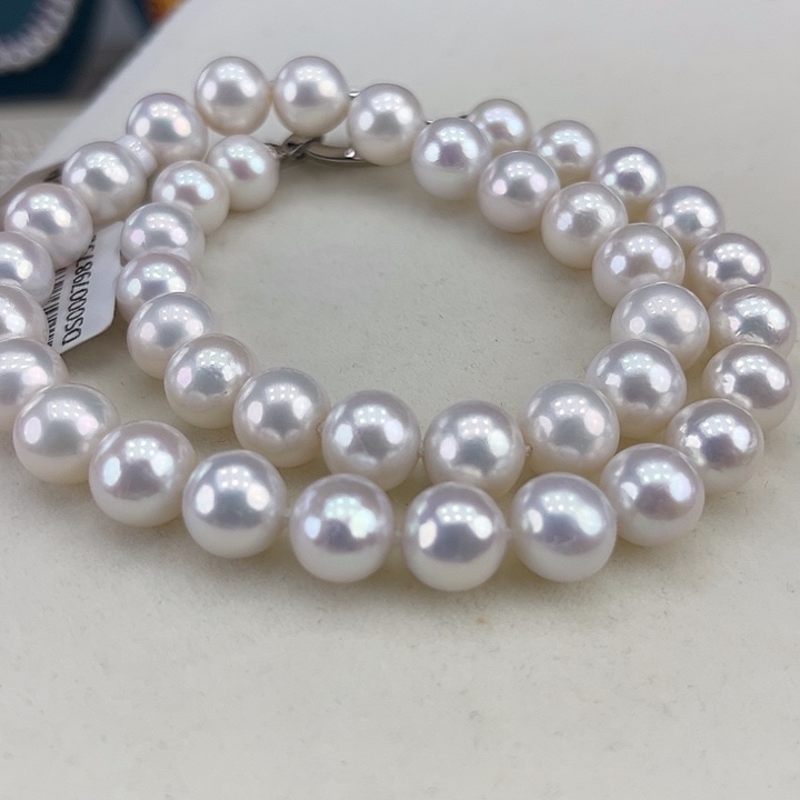 淡水珍珠银S925镶嵌颈饰10-11极光炫彩高品