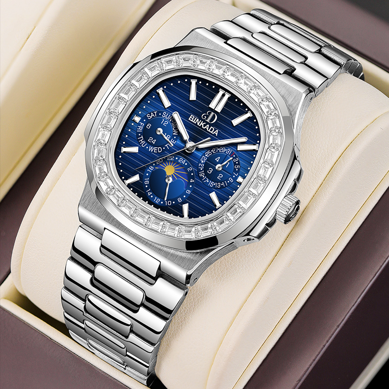 宾卡达（binkada）男士全自动机械手表简约时尚大气潮流百搭-8805B