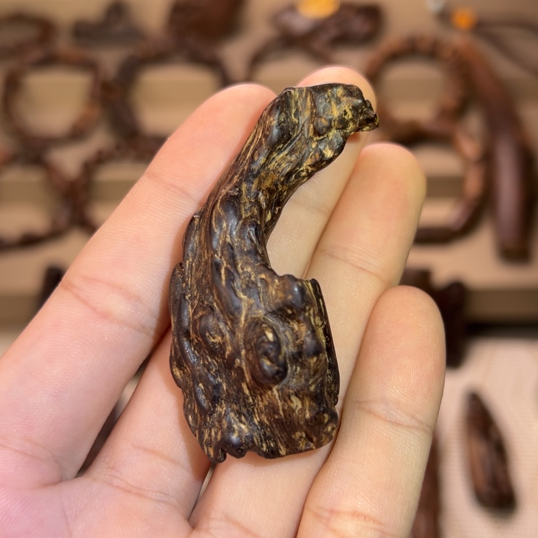 沉香吊坠达拉干虫漏9.66克