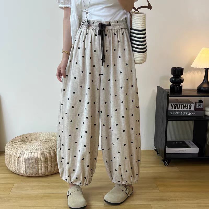 DEZI宝藏衣橱波点显瘦香蕉裤女休闲裤LS8685066