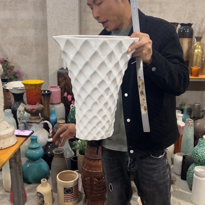 摆件高度38厘米口径28厘米微瑕捡漏摩擦