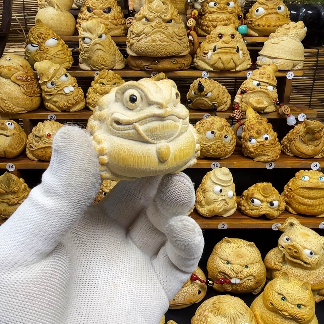 竹个性文玩竹雕金蟾