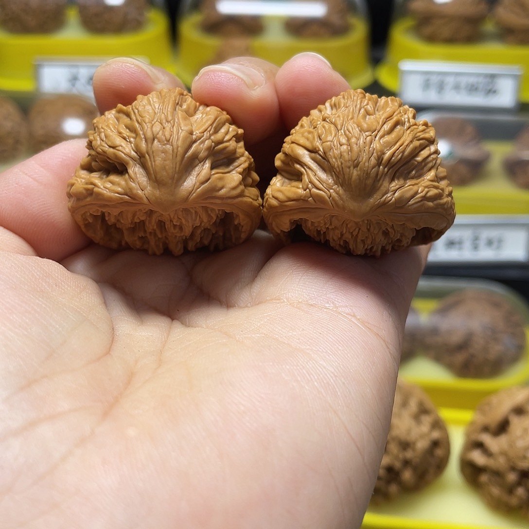 文玩核桃把件聚宝盆34全品