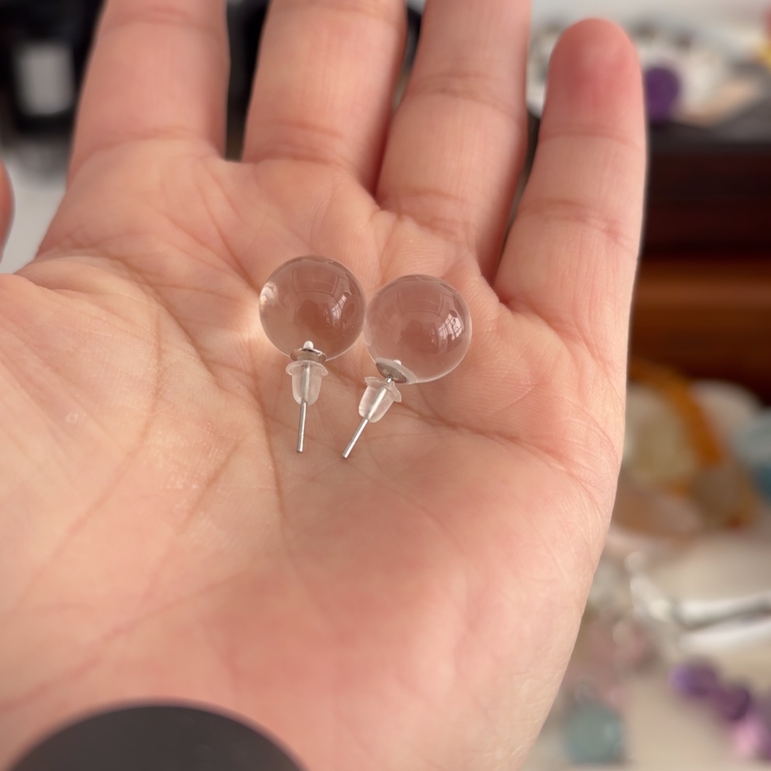 未镶嵌手链水晶耳钉