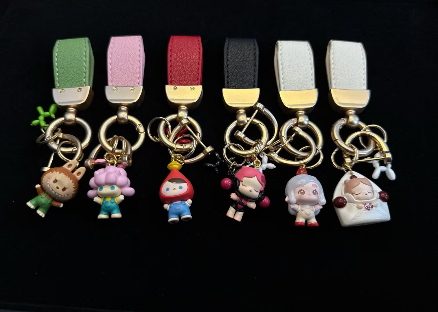 泡泡玛特萌粒手工合金钥匙扣