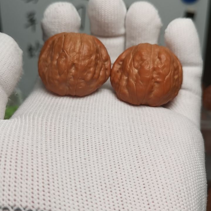 文玩核桃把件35玉蝉蛤蟆头打好底