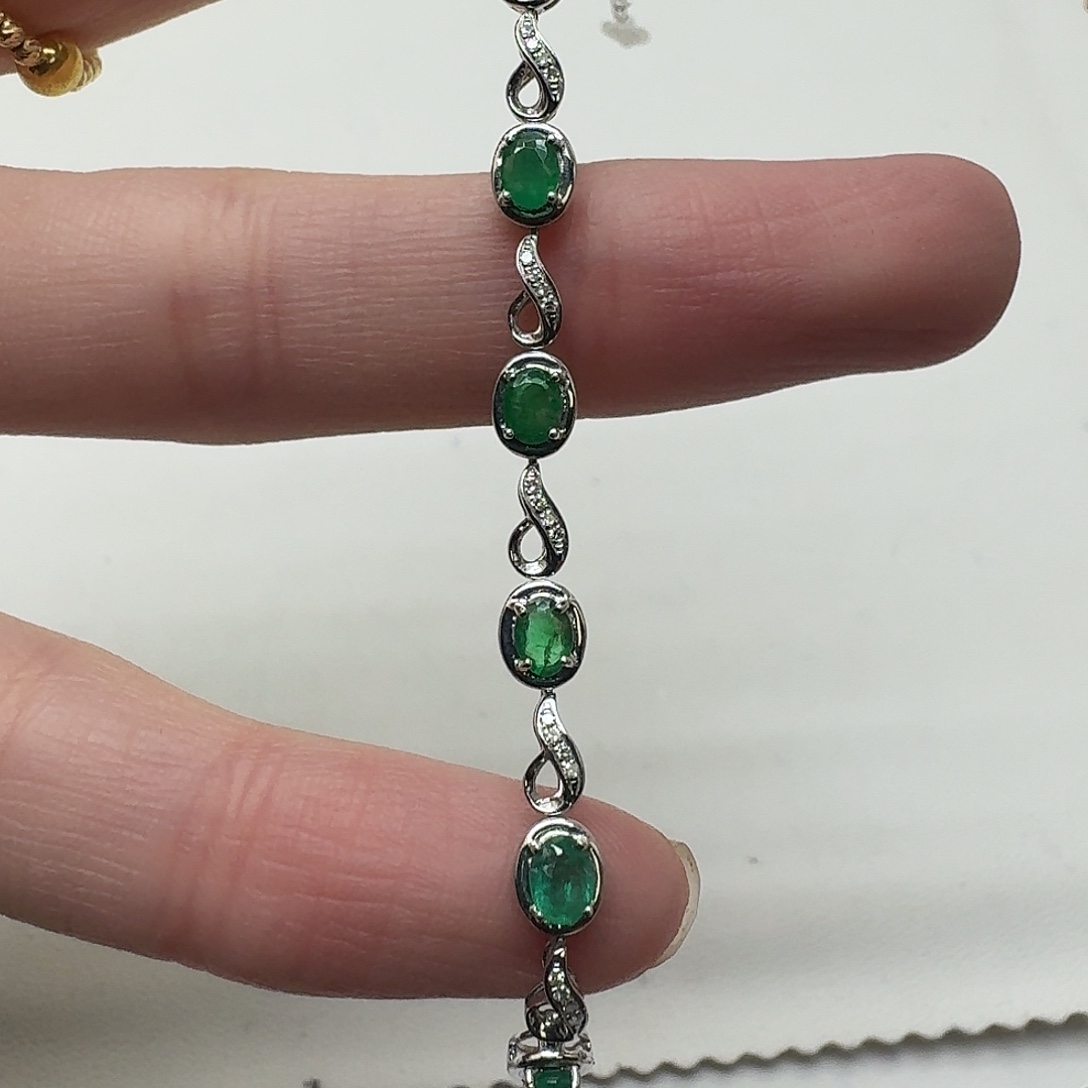 祖母绿手链18K金镶嵌