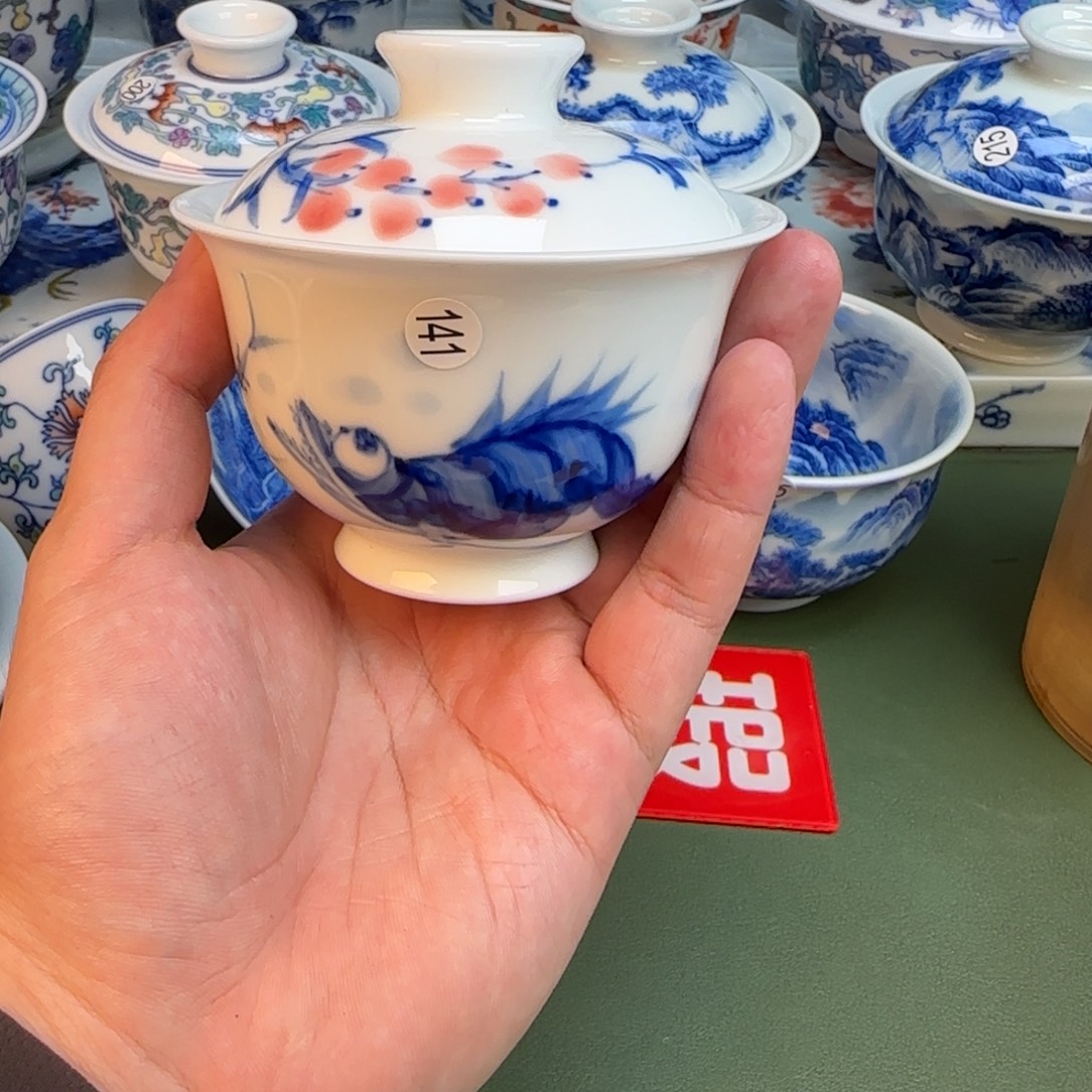 彦祖纯手工手绘茶具141盖裂