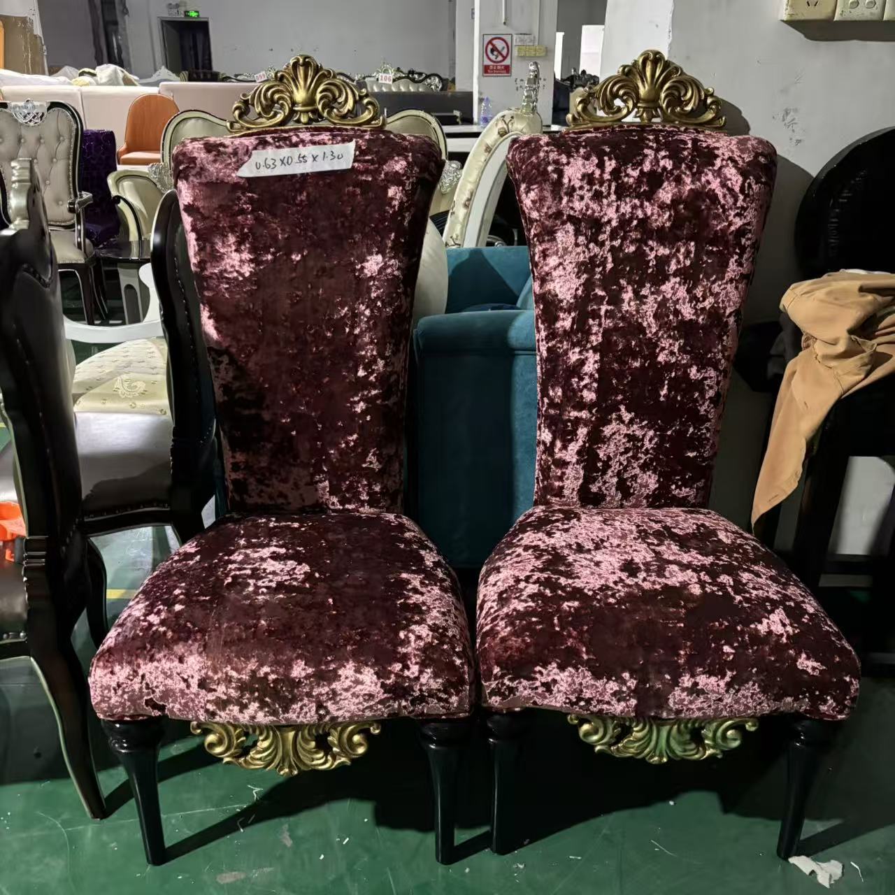 DZ欧式单人位椅子尺寸：0.63*0.55*1.30