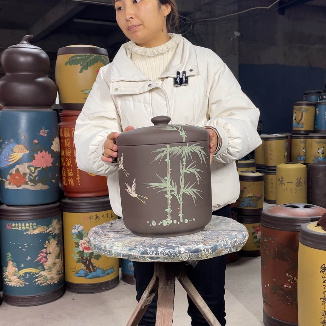 宜兴原矿紫砂茶叶罐