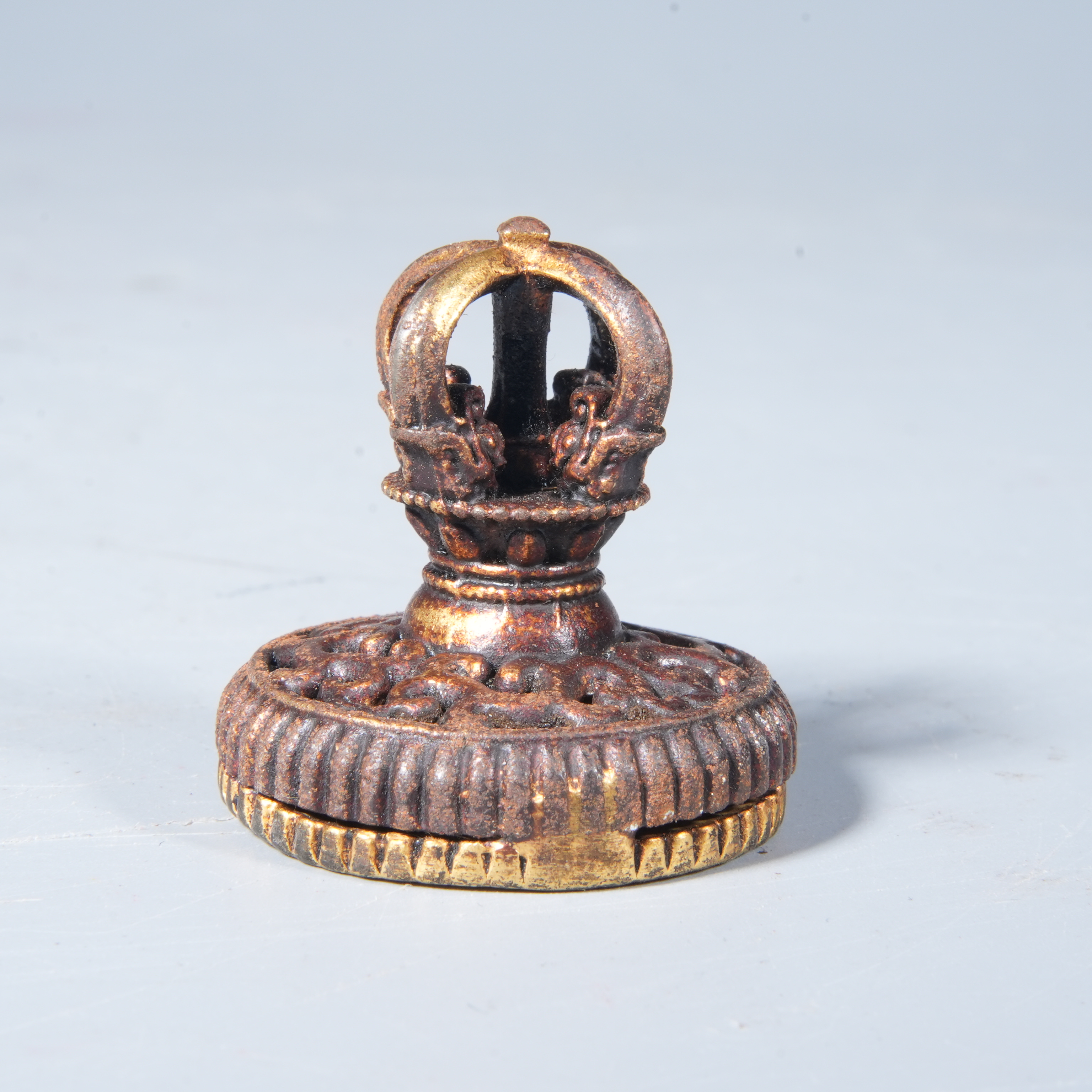 Tgz03 清代 铜金刚杵印章