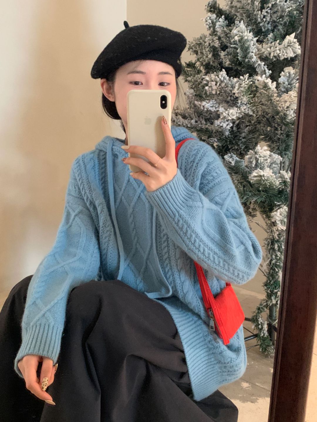 【素简.670108】秋冬新款100绵羊毛麻花帽衫红人上新显瘦羊毛衫