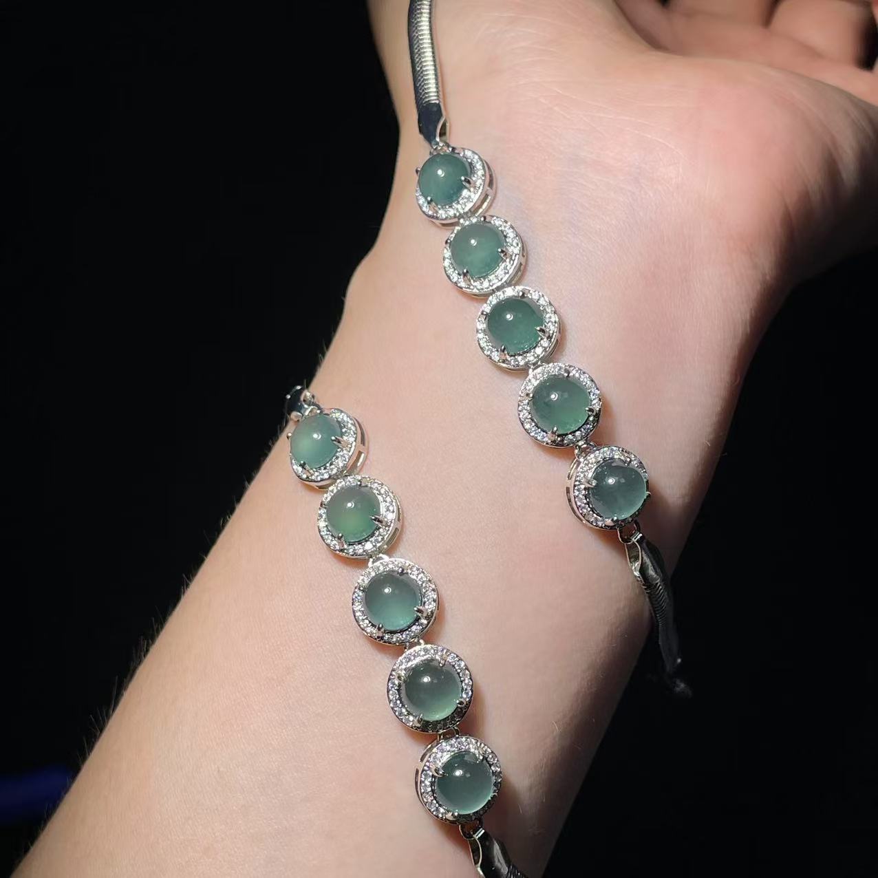 【胖】翡翠手链多样性发其一@k