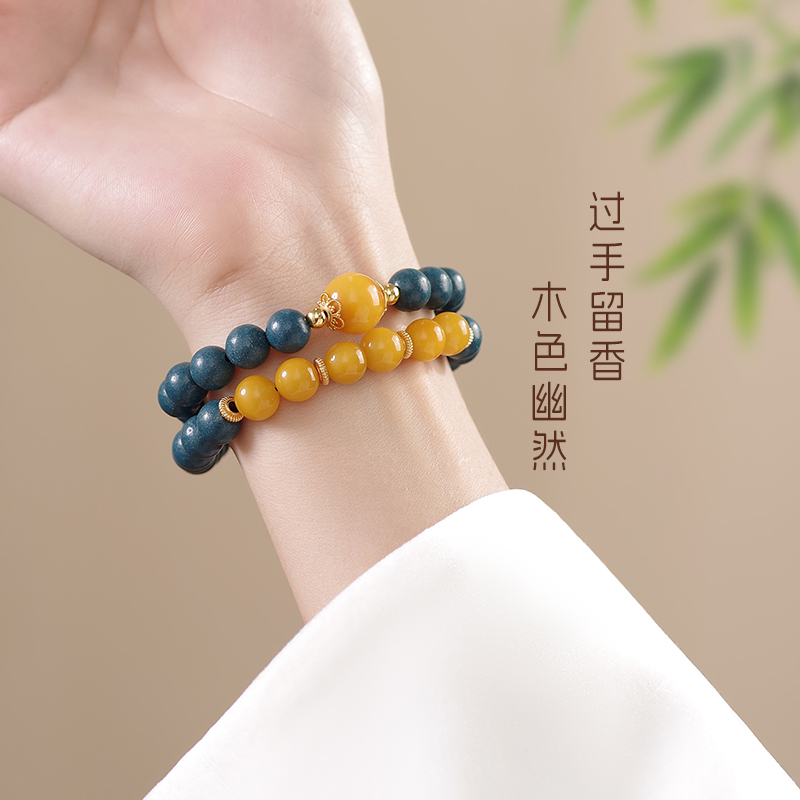 纯铜石英石手链 【固本培元】女性国风非遗天然手串正品设计款草本