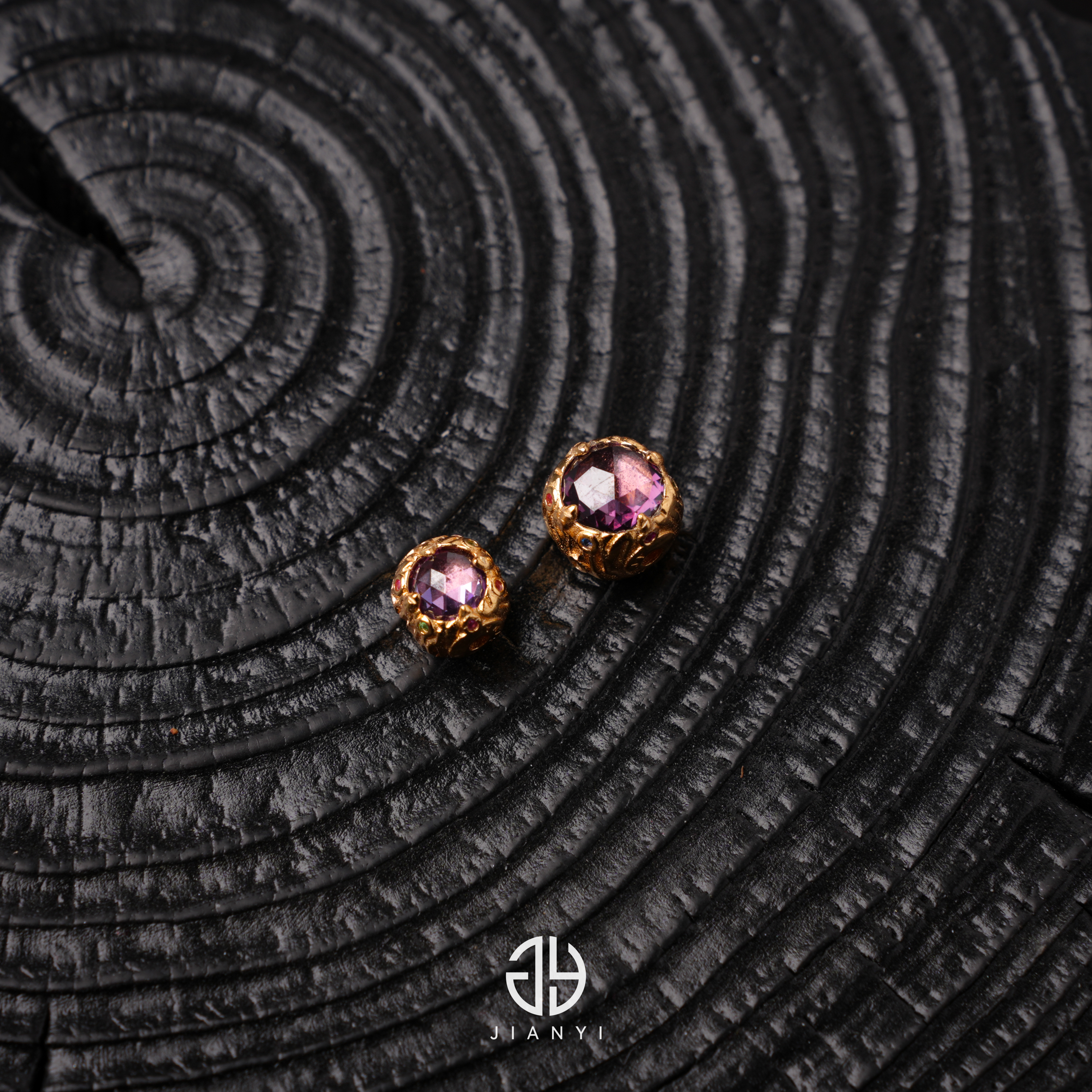 【见一文玩】星耀天启鬼眼魔瞳钻切无相紫宝款顶珠文玩配饰 JY056