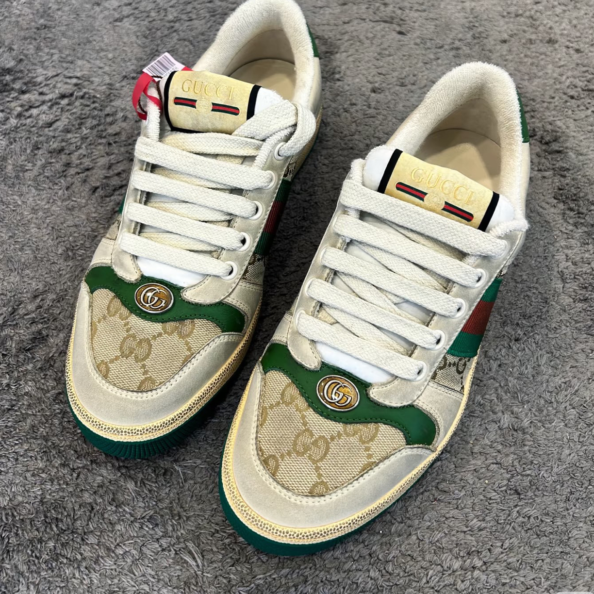 99新 AMIPARIS 款式：Gucci古驰脏脏鞋绿尾 37码 5009 99新