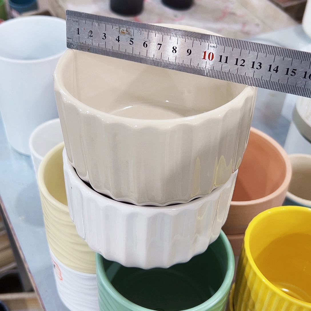 有孔，外贸尾单陶瓷花盆凑单10米包邮