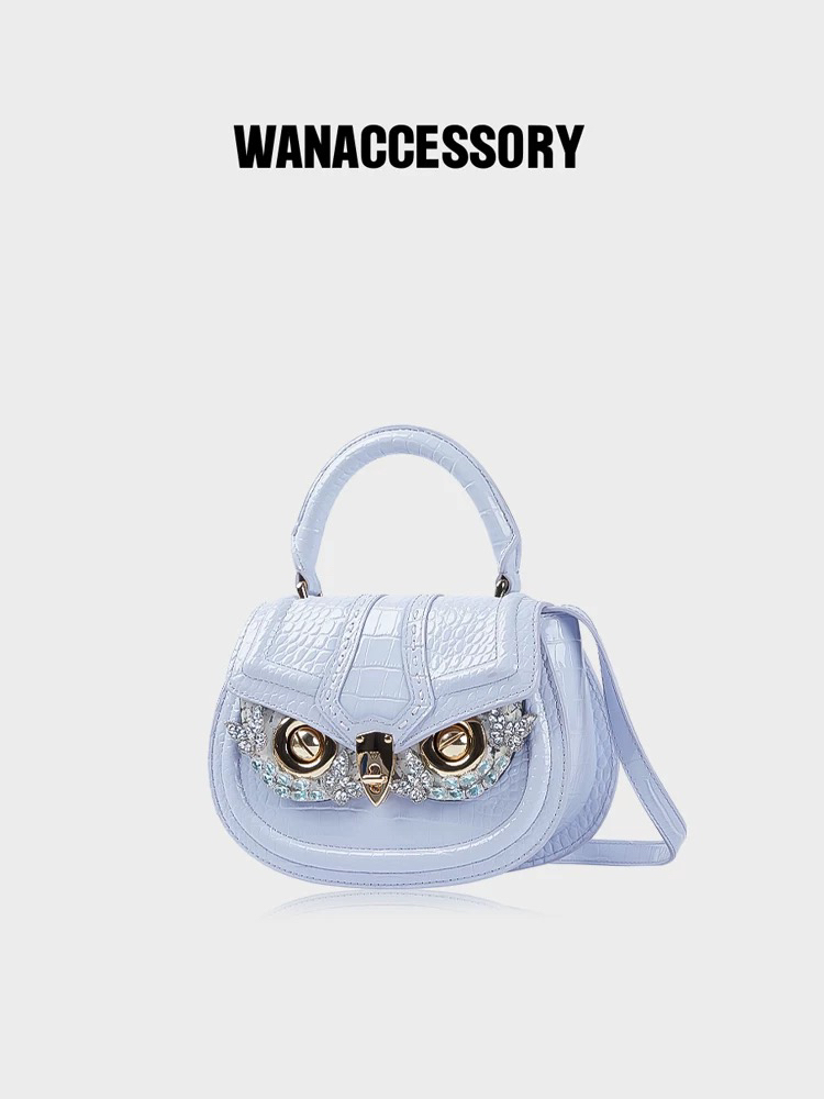 WANACCESSORY万蔻换脸猫头鹰包女包BO单肩斜挎包马鞍包原创设计