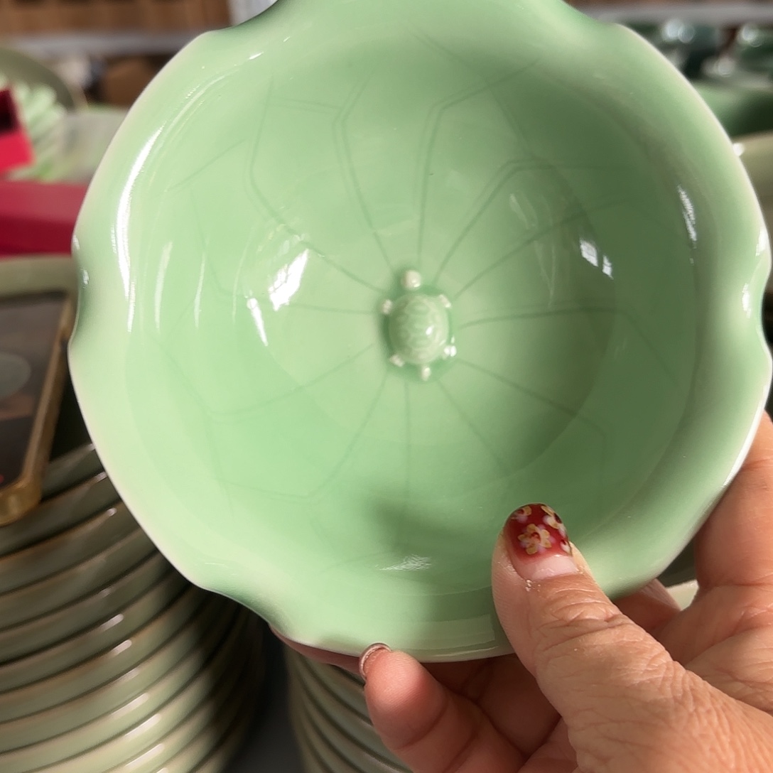 龙泉云间青瓷小米茶器