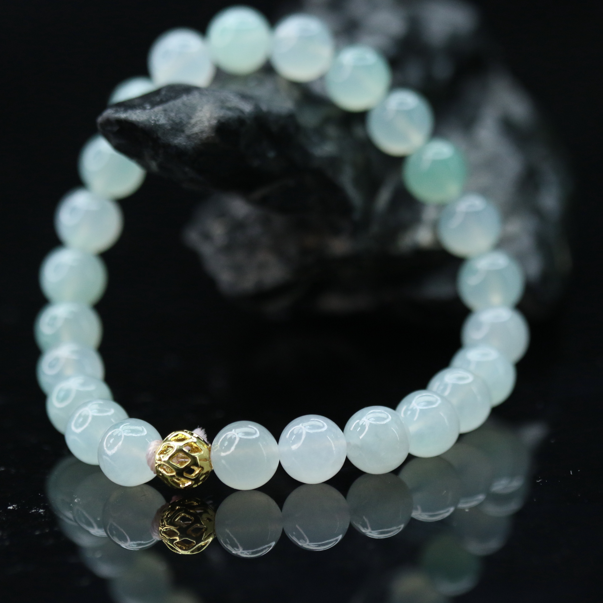 5天然缅甸翡翠A货圆珠手串/000492/上海嘉禾拍卖