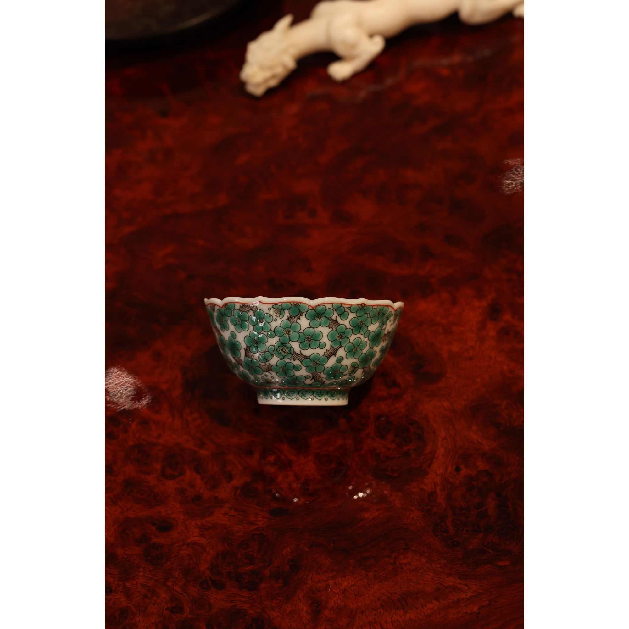 古阅和风·绿梅主人杯景德镇陶瓷纯手工手绘茶具茶器